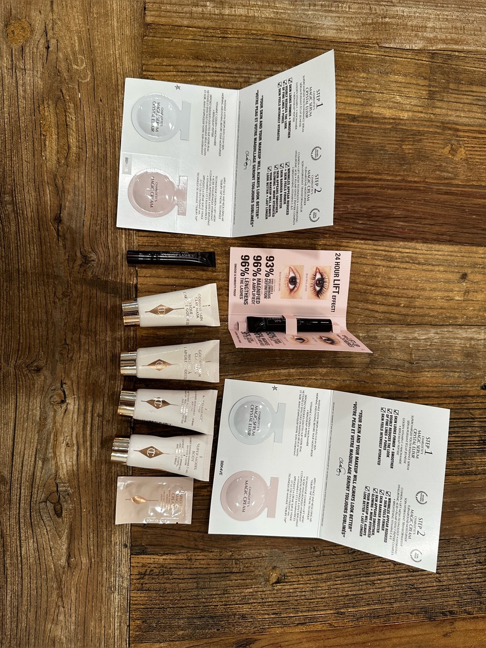 Charlotte Tilbury Mini Skincare & Makeup Set - Rose & Gold bunch of sample